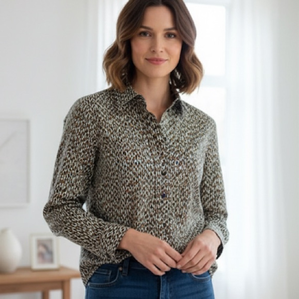 COS Patterned 100% Cotton Shirt Size 2